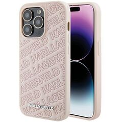 Original Case APPLE IPHONE 15 PRO Karl Lagerfeld Hardcase Quilted K Pattern (KLHCP15LPQKPMP) pink 3666339165178