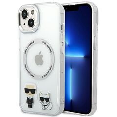 Karl Lagerfeld KLHMP14MHKCT iPhone 14 Plus 6.7 &quot;hardcase transparent / transparent Karl &amp; Choupette Aluminum Magsafe