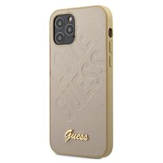 Guess GUHCP12SPUILGLG iPhone 12 mini 5.4&quot; gold/gold hardcase Iridescent Love Script Gold Logo