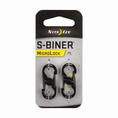 Nite Ize S-Biner MicroLock snap άγκιστρο από ανοξείδωτο ατσάλι μαύρο 2 τεμάχια (LSBM-01-2R3)