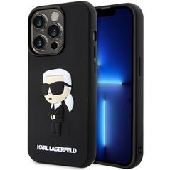 Karl Lagerfeld KLHCP14L3DRKINK iPhone 14 Pro 6.1" black/black hardcase Rubber Ikonik 3D