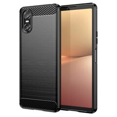 Techsuit Husa pentru Sony Xperia 10 VI - Techsuit Carbon Silicone - Black 5949419153219 έως 12 άτοκες Δόσεις