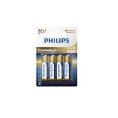 Battery PHILIPS AA LR6 4pcs Premium Alkaline 6959033840838