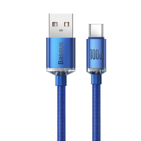 Baseus Baseus - Data Cable Crystal Shine (CAJY000503) - USB to Type-C, 100W, 2m - Blue 6932172602840 έως 12 άτοκες Δόσεις