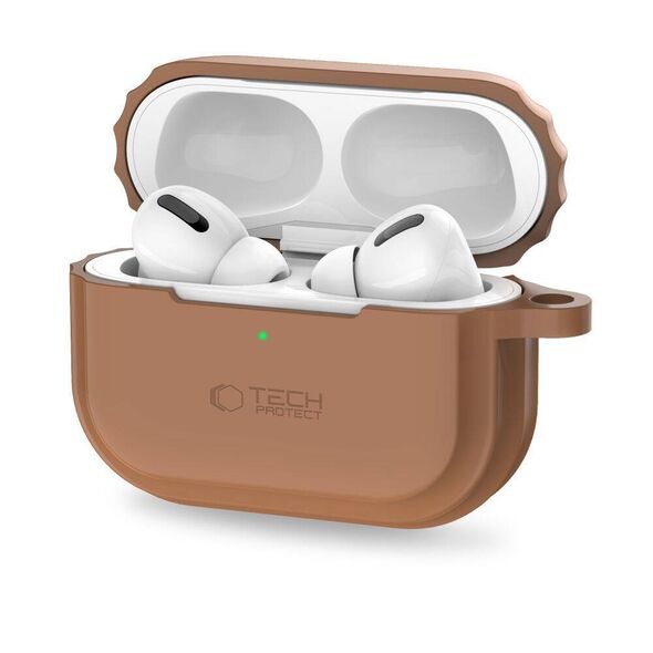 Case for APPLE AIRPODS PRO 1 / 2 Tech-Protect Silicone Rope Chocolate brown 5906302313242