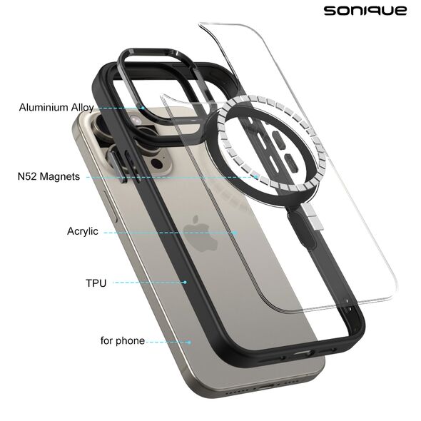 Θήκη Magnetic MagMetal Sonique Apple iPhone 12 / iPhone 12 Pro Μαύρο 5210312021555