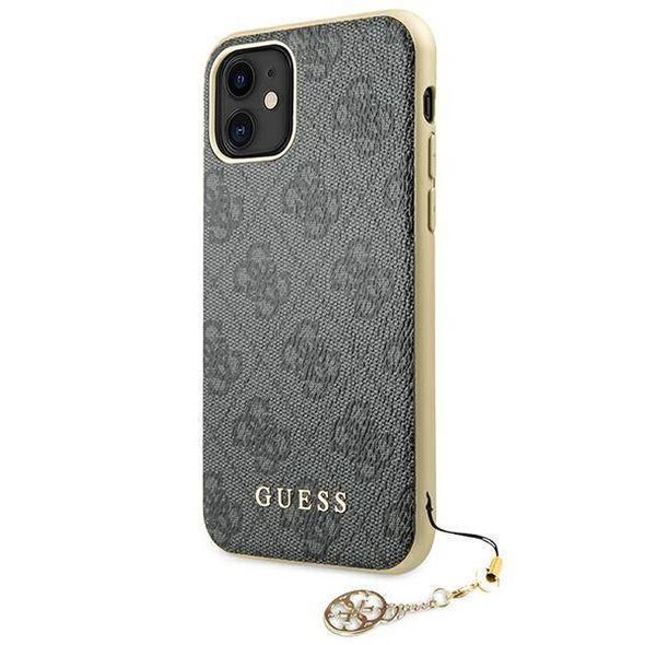 Original Case IPHONE 11 Guess Hard Case 4G Charms Collection (GUHCN61GF4GGR) gray 3666339016333