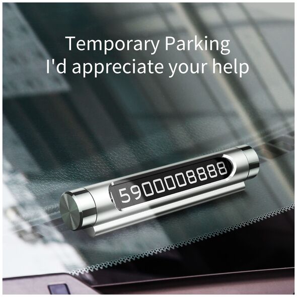 Baseus Car Number Holder - Baseus Temporary Parking (ACNUM-01) - Black 6953156270749 έως 12 άτοκες Δόσεις