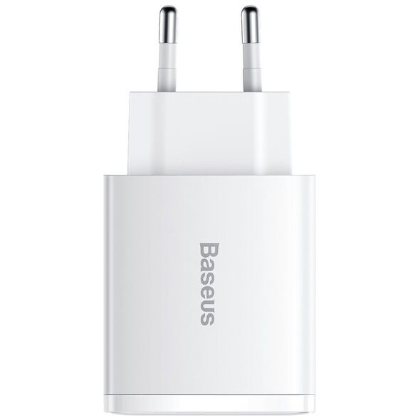 Baseus Baseus - Wall Charger Compact (CCXJ-E02) - USB-C, PD, 30W, 2xUSB-A, QC, 3A - White 6953156207301 έως 12 άτοκες Δόσεις