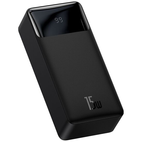 Baseus Baseus - Power Bank Bipow (PPBD050201) - Digital Display 2xUSB, USB-C, Micro-USB 30000mAh 15W + Cable Micro-USB 0.25m - Black 6932172618230 έως 12 άτοκες Δόσεις