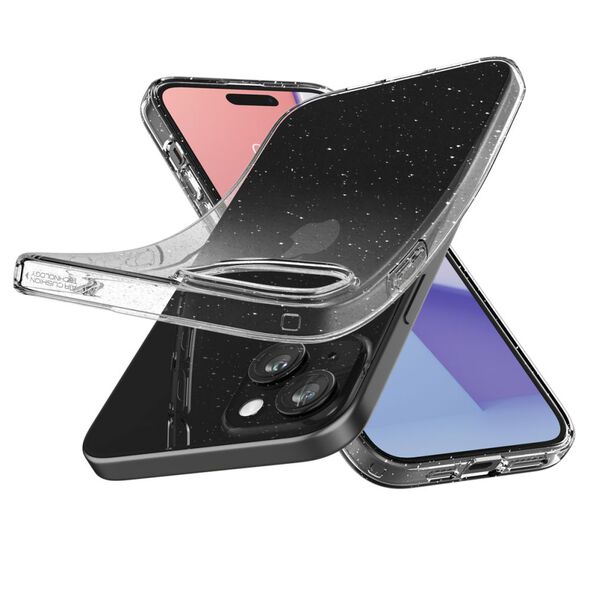 Spigen Huse pentru iPhone 15 Plus - Spigen Liquid Crystal Glitter - Crystal Quartz 8809896749879 έως 12 άτοκες Δόσεις