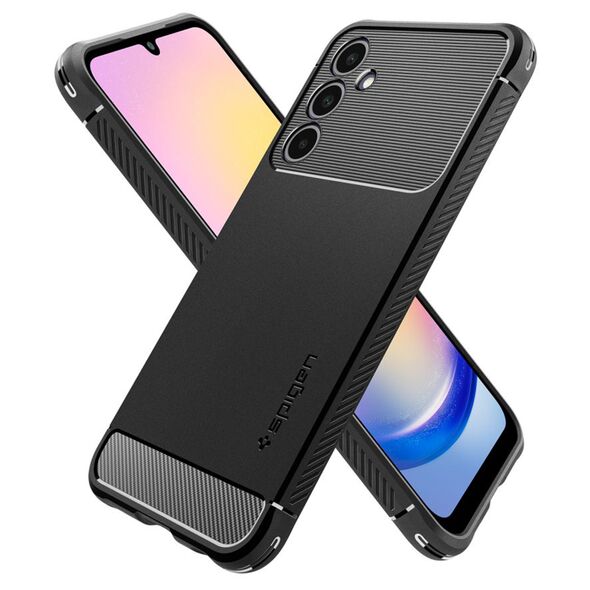 Spigen Husa pentru Samsung Galaxy A25 5G - Spigen Rugged Armor - Black 8809971221382 έως 12 άτοκες Δόσεις