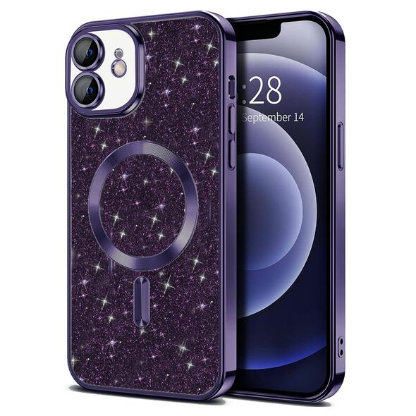 Techsuit IPhone 12 Case - Techsuit Luxury Glitter MagSafe - Deep Purple 5949419134096 έως 12 άτοκες Δόσεις