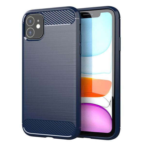 Techsuit Husa pentru iPhone 11 - Techsuit Carbon Silicone - Blue 5949419163591 έως 12 άτοκες Δόσεις