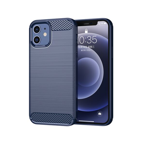 Techsuit Husa pentru iPhone 12 - Techsuit Carbon Silicone - Blue 5949419164581 έως 12 άτοκες Δόσεις