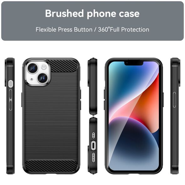 Techsuit Case for iPhone 16 - Techsuit Carbon Silicone - Blue 5949419188211 έως 12 άτοκες Δόσεις