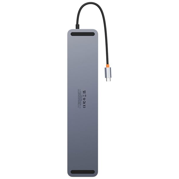 Baseus Hub Type-C to HDMI x 2, USB3.0 x 3, Type-C, DP, SD/TF, RJ45, USB-C, Jack, 100W - Baseus (WKSXX030213) - Black 6932172613877 έως 12 άτοκες Δόσεις