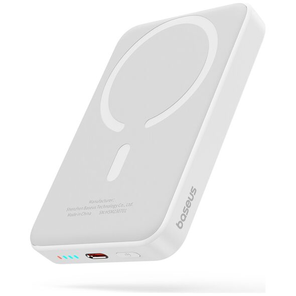 Baseus External Type-C Battery Type-C, Wireless Charging, 20W, 10000mAh + Type-C Cable, 30cm - Baseus Mini Air (P1005900122323-00) - White 6932172636197 έως 12 άτοκες Δόσεις