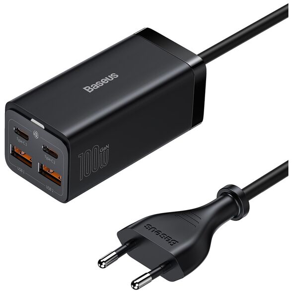 Baseus Charger 4in1, 100W + Type-C Cable - Baseus GaN3 Pro (CCGP000101) - Black 6953156209053 έως 12 άτοκες Δόσεις