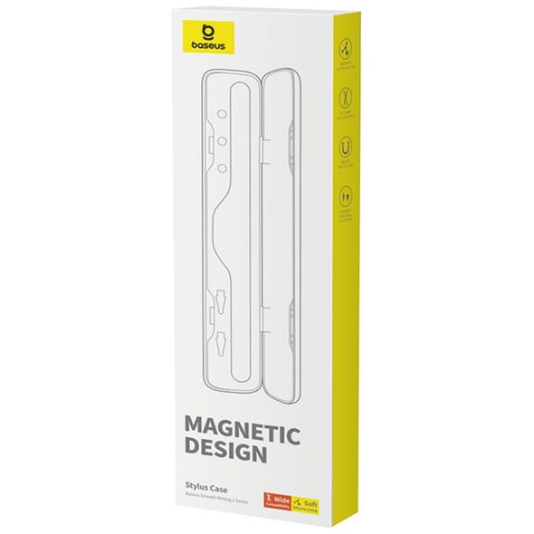 Baseus Magnetic Stylus Pen Case, 190.5×33.3×15.5mm - Baseus Smooth Writing 2 (P80015808211-00) - Moon White 6932172642051 έως 12 άτοκες Δόσεις