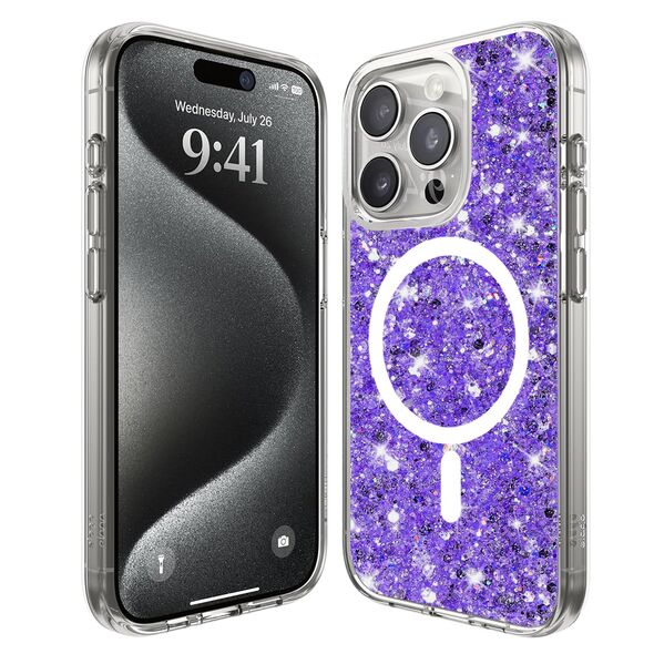 Techsuit Case for iPhone 16 Pro - Techsuit Sparkly Glitter - Purple 5949419205840 έως 12 άτοκες Δόσεις