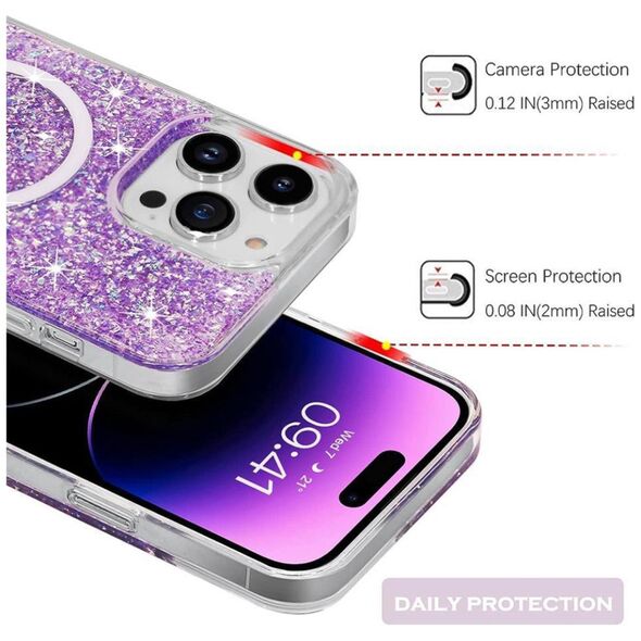 Techsuit Case for iPhone 16 Plus - Techsuit Sparkly Glitter - Purple 5949419205895 έως 12 άτοκες Δόσεις