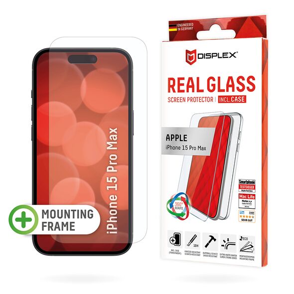 Displex Cover for iPhone 16 Plus - Displex Real Glass + Case - Clear 4028778123758 έως 12 άτοκες Δόσεις