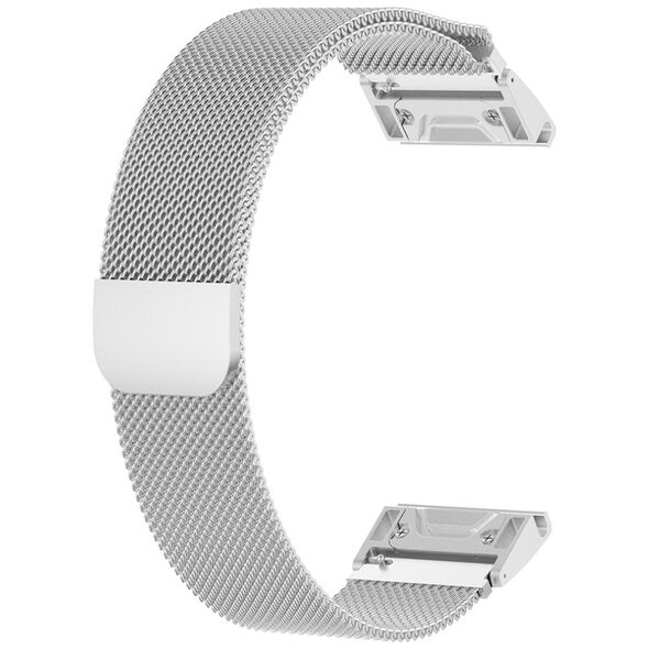 Techsuit Strap for Garmin Fenix 3/3 HR/5X/5X Plus/6X/6X Pro/7X/7X/7X Pro Solar - Techsuit Watchband QuickFit 26mm (W009) - Silver 5949419219311 έως 12 άτοκες Δόσεις