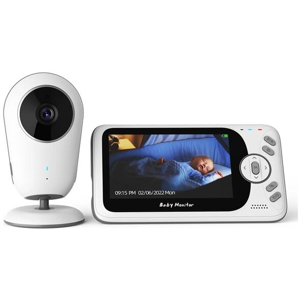 Techsuit Wireless Baby Monitor, Night Vision, LCD Display - Techsuit (VB608) - White 5949419224858 έως 12 άτοκες Δόσεις