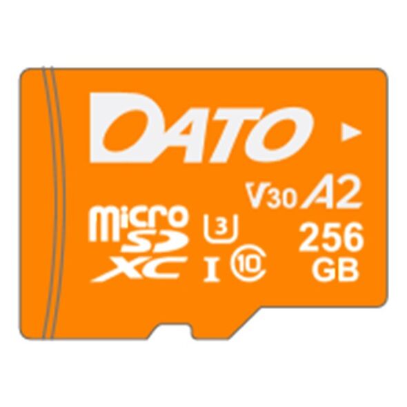 Dato Memory Card with Adapter, Micro SDXC, 256GB, U3, A2, V30 - Dato Advance (DTTF256GU3A2V30A) - Black 4711502862619 έως 12 άτοκες Δόσεις