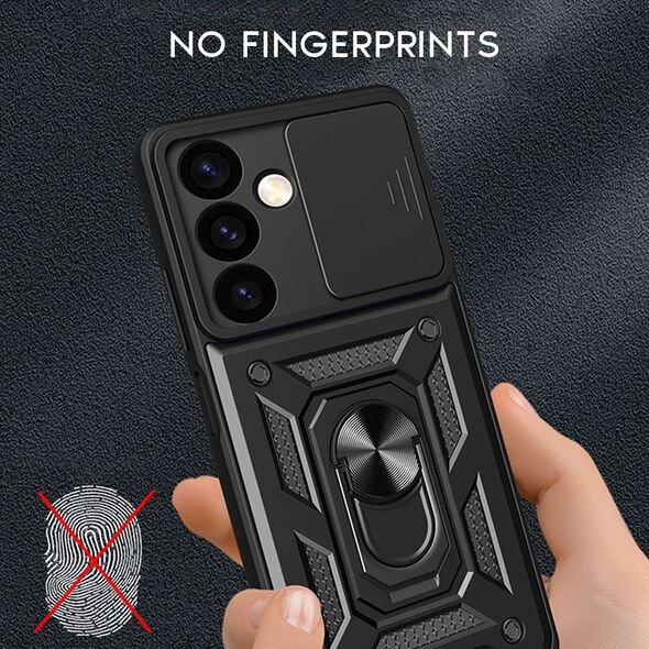 Θήκη Ring Armor CamPro Sonique για Xiaomi Redmi Note 10 / Redmi Note 10s / Poco M5s Μαύρο 5210312006521