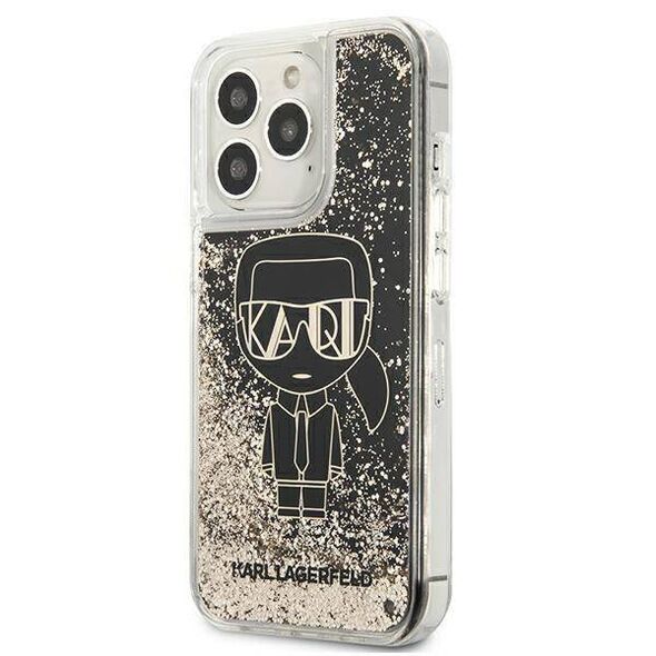 Original Case IPHONE 13 PRO Karl Lagerfeld Hardcase Liquid Glitter Gatsby (KLHCP13LLGGKBK) black 3666339049829