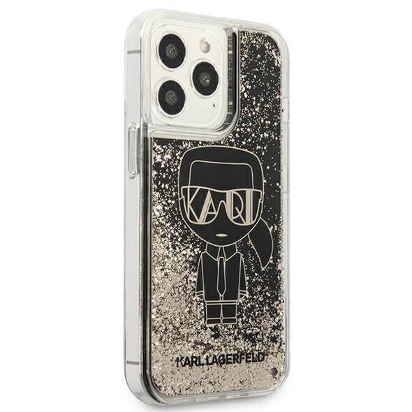 Original Case IPHONE 13 PRO Karl Lagerfeld Hardcase Liquid Glitter Gatsby (KLHCP13LLGGKBK) black 3666339049829