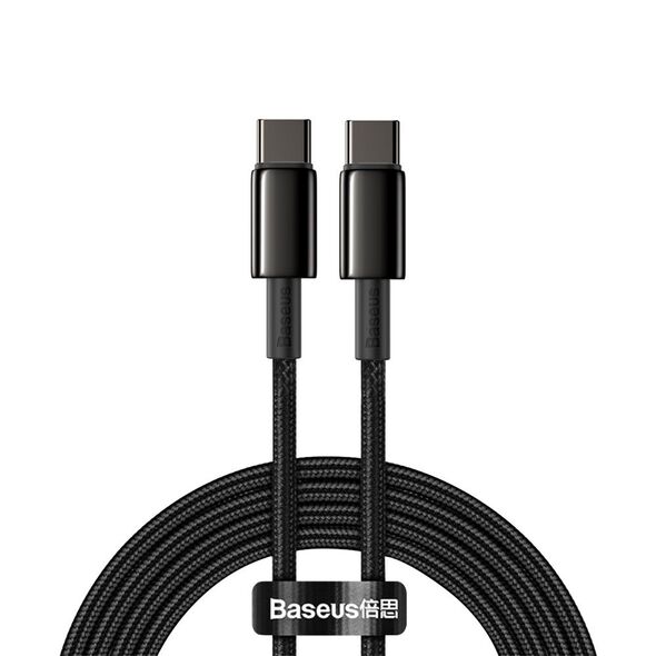 Baseus CATWJ-A01 USB-C - USB-C PD QC cable 100W 5A 480Mb/s 2m - black 6953156232068