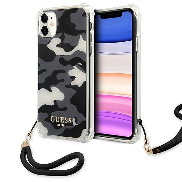 Guess GUHCN61KSARBK iPhone 11 6.1&quot; / Xr black/black hardcase Camo Collection 3666339005917