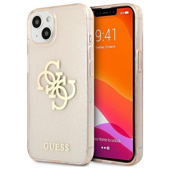 Guess GUHCP13SPCUGL4GGO iPhone 13 mini 5.4&quot; gold/gold hard case Glitter 4G Big Logo 3666339024437