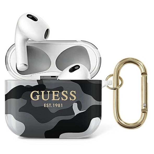 Guess GUA3UCAMG AirPods 3 cover black/black Camo Collection 3666339010102