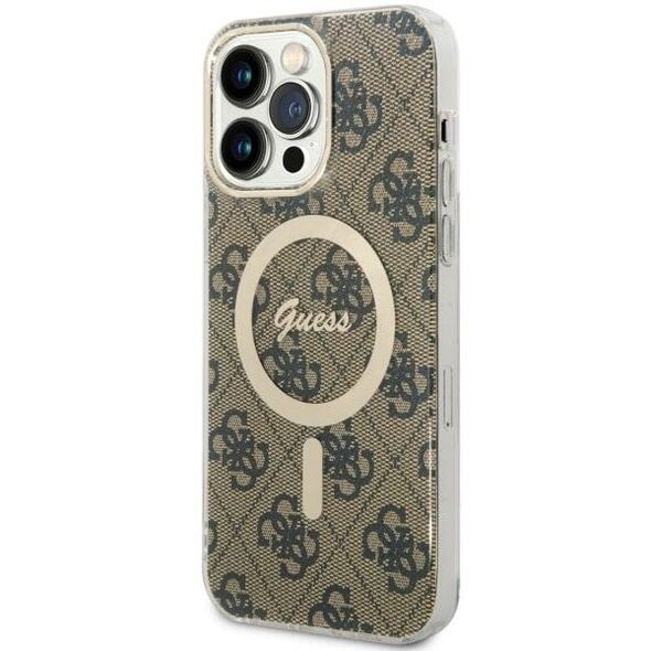 Guess GUHMP14XH4STW iPhone 14 Pro Max 6.7&quot; brown/brown hardcase 4G MagSafe 3666339126902