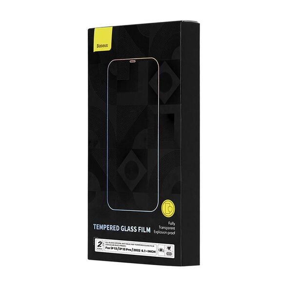 Baseus Crystal Tempered Glass Anti-blue light and Dust-proof 0.3mm for iPhone 14/13/13 Pro (2pcs) 6932172615727