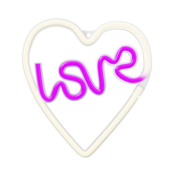 Neon LED Light LOVE HEART purple white NNE02 Neolia 5900495064080