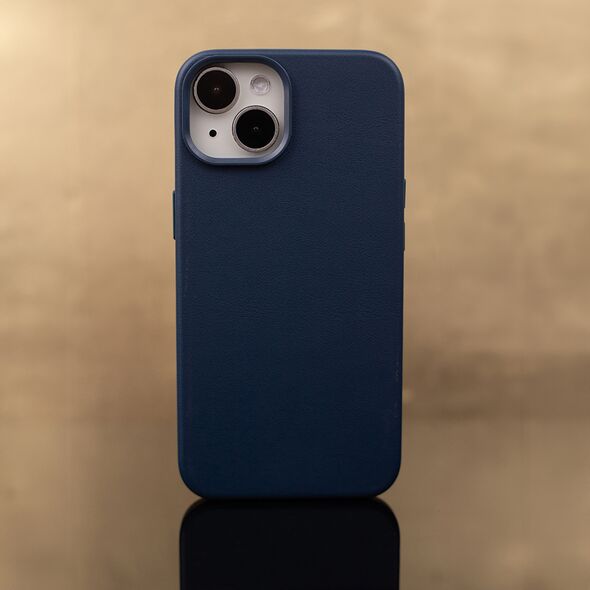 Mag Leather case for iPhone 15 Pro Max 6,7&quot; dark blue 5907457734494