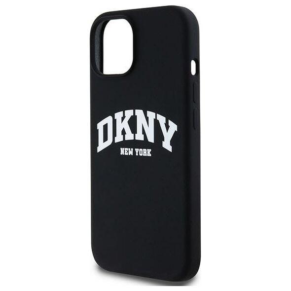 DKNY case for iPhone 15 6,1&quot; DKHMP15SSNYACH black HC Magsafe silicone w arch logo 3666339266691