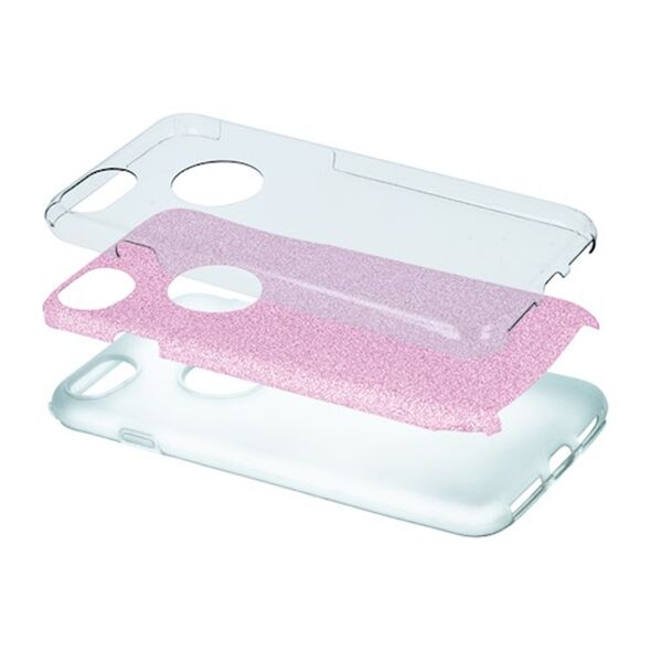 Glitter 3in1 case for iPhone 16 6,1&quot; pink 5907457788671