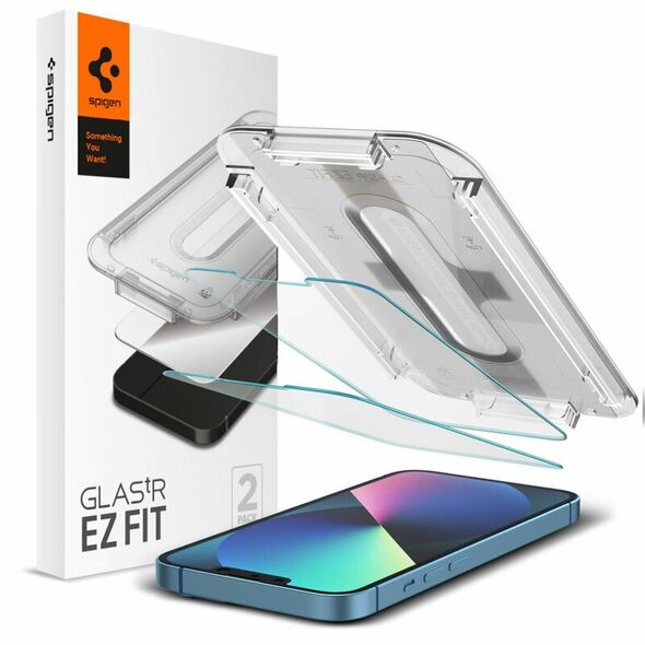 Spigen Spigen - Glas.tR EZ-FIT (2 pack) - iPhone 13 / 13 Pro / 14 - Clear 8809811851229 έως 12 άτοκες Δόσεις