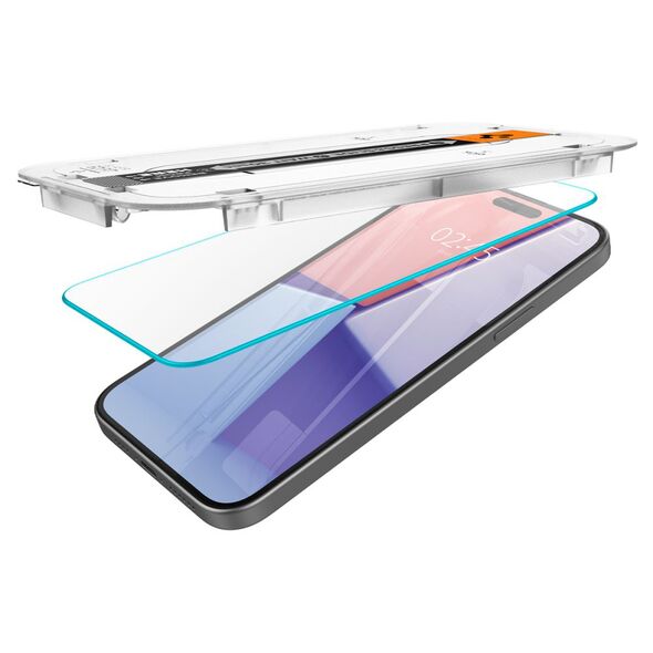 Spigen Folie pentru iPhone 15 Plus - Spigen Glas.tR EZ FIT - Clear 8809896752107 έως 12 άτοκες Δόσεις