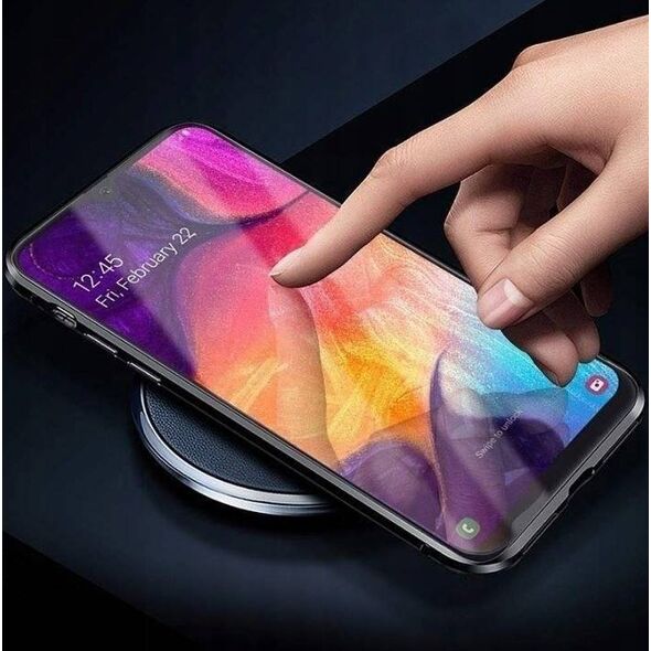 Case SAMSUNG GALAXY A34 5G Double Magnetic 360° Aluminum and Tempered Glass black 5904161136835