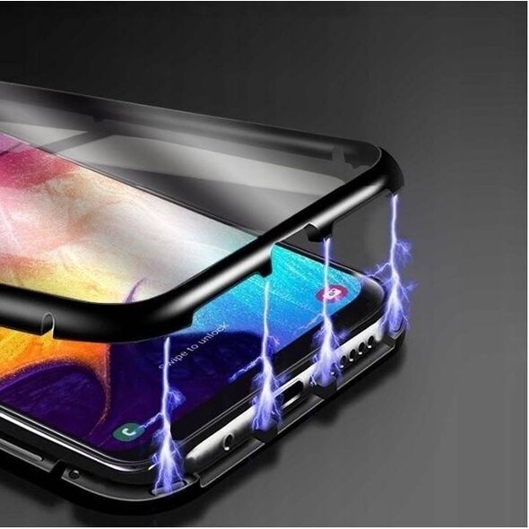 Case SAMSUNG GALAXY A34 5G Double Magnetic 360° Aluminum and Tempered Glass black 5904161136835