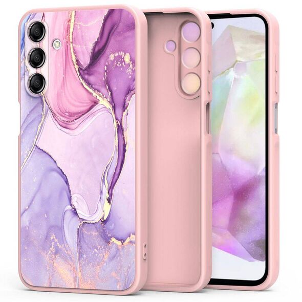 Case SAMSUNG GALAXY A35 5G Tech-Protect Icon Marble pink 5906203691968