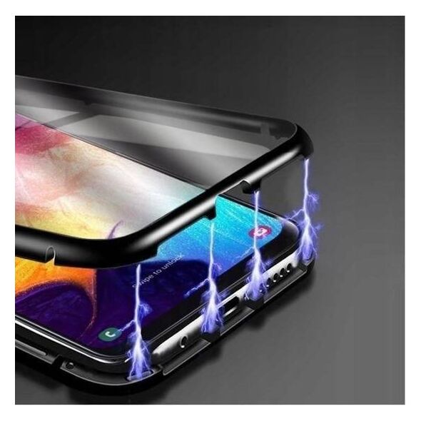 Case SAMSUNG GALAXY A55 5G Double Magnetic 360° Aluminum and Tempered Glass black 5904161148395