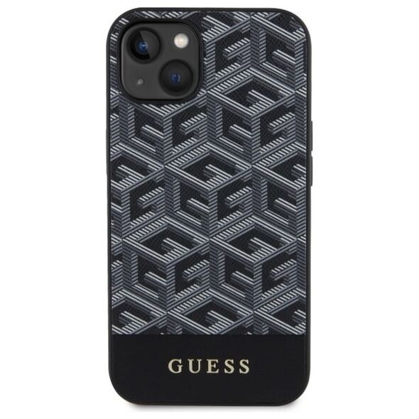 Guess case for iPhone 14 6,1&quot; GUHMP14SHGCFSEK black hard case GCube Stripes MagSafe 3666339112424